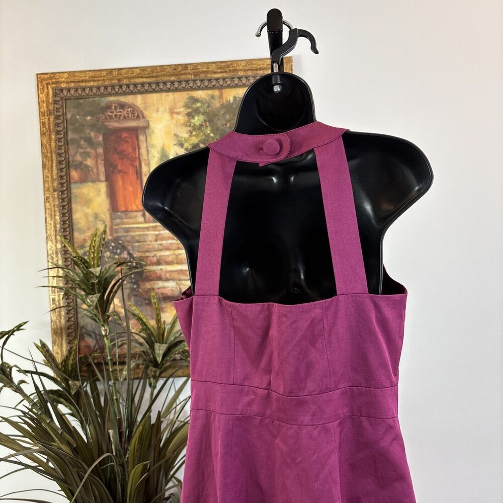 Merona Women’s Dress Sleeveless Short Dress Size 8 Halter Fit & Flare Zipper - Picture 5 of 10